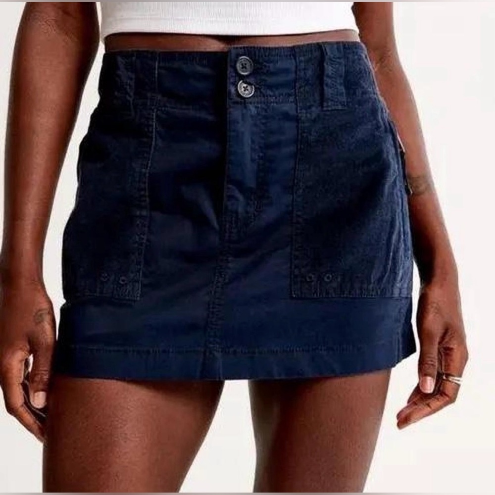 Abercrombie & Fitch Navy Blue Mini Skirt